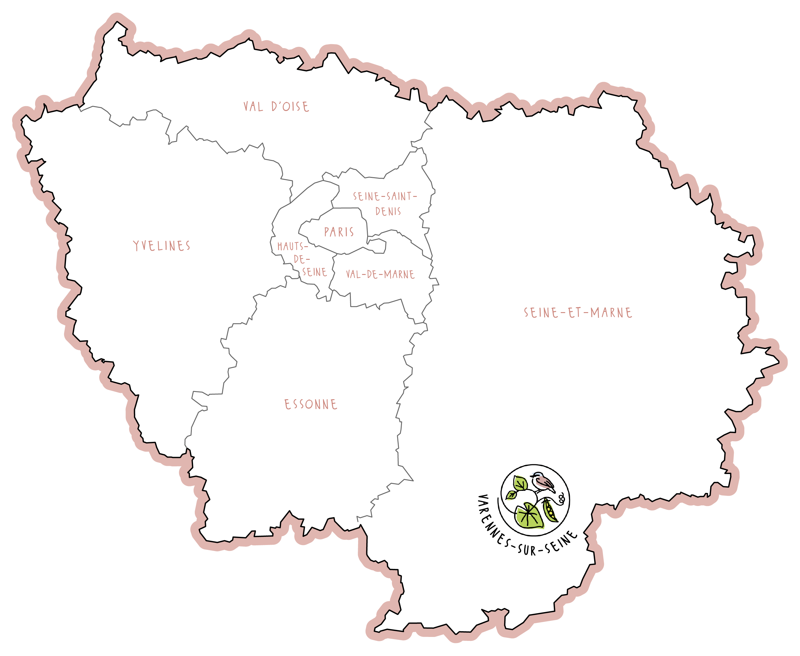 Carte localisation Varennes-sur-Seine